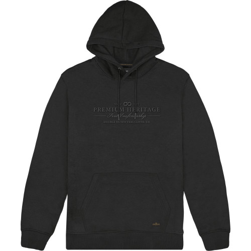 1018 Hoodie With 3D Embroidery BLACK