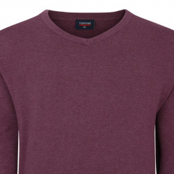 031 - Espionage Plain V-Neck Pullover Grape