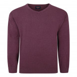 031 - Espionage Plain V-Neck Pullover Grape