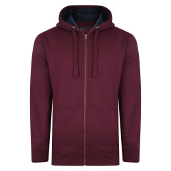 503H - Fleece Zip Up Hoody Burgundy