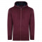 503H - Fleece Zip Up Hoody Burgundy