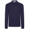 5508 - Pique Polo With Jacquard Collar/Cuffs Navy