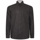 6299 - Diamond Prirt Shirt Black