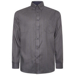 6302 - Gingham Check Shirt Charcoal