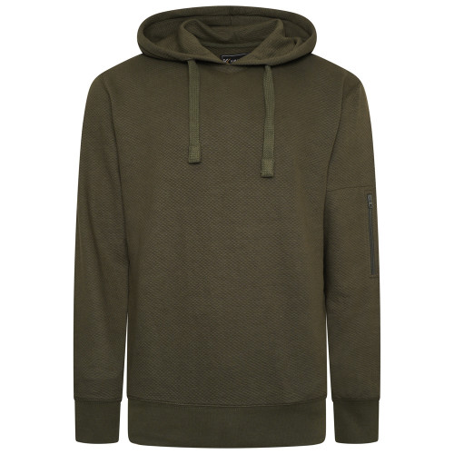 7067 - Textured Over Head Hoody Khaki