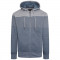 7071 - Marl Stripe Zip Hoody Denim