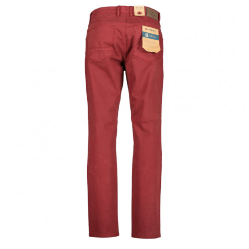 6943 - Milton 5 Pocket Chino Silk Feel Dark Red