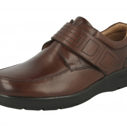 DB Bahamas Velcro Wide fit shoe Brown