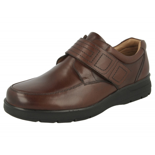 DB Bahamas Velcro Wide fit shoe Brown