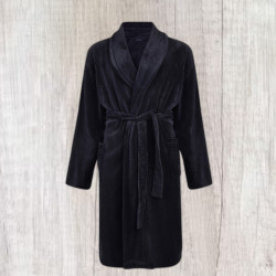 PJ068-Espionage Fleece Gown Navy Blue