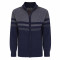 KBS84 Fleece lined knitted cardigan NAVY