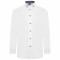 P023 - Detailed Stretchable Shirt Reg Collar WHITE