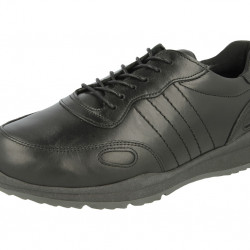 DB SEB - Wider Fit Trainer Black Leather 