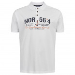 41141 North 56°4 Polo with chest embroidery White