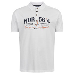 41141 North 56°4 Polo with chest embroidery White