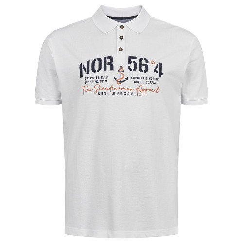 41141 North 56°4 Polo with chest embroidery White