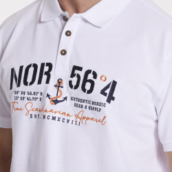 41141 North 56°4 Polo with chest embroidery White