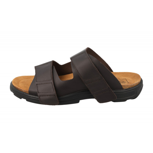 Blake - Wide Fit Easy Access Adjustable Sandals Brown