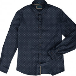 GS-504 Long Sleeve Printed Shirt CC NAVY