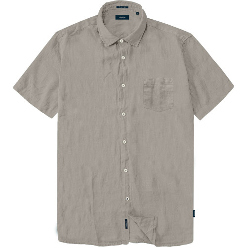 GS-592S S/S Linen Mix Shirt STONE