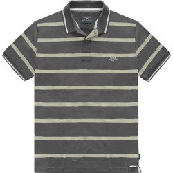 PS-308S Polo Pique Striped ANTHRACITE