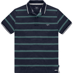 PS-308S Polo Pique Striped NAVY