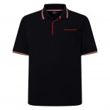 P203 Tipped Pique Polo Black