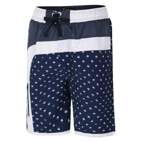 KBS3013 Palm Print Boardshorts NAVY