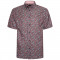 KBSP034 Premium Floral Print Shirt BURGUNDY