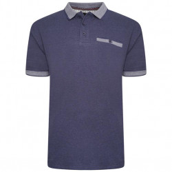 KBS5489 Pique Jacquard Polo Shirt ROYAL BLUE MARL