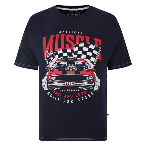 KBS5732 Amercian Muscle Print Tee NAVY