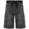 DITO - Rib Elastic Denim Cargo Bermuda Charcoal