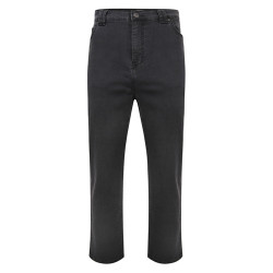 Kam Classic Fit Stretchable Jeans Charcoal