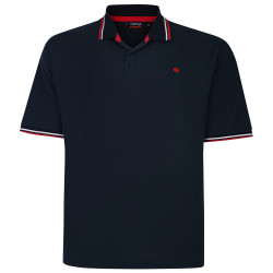 P193 Tipped polo navy blue