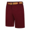 KBS3401 - Kam belted chino shorts burgundy