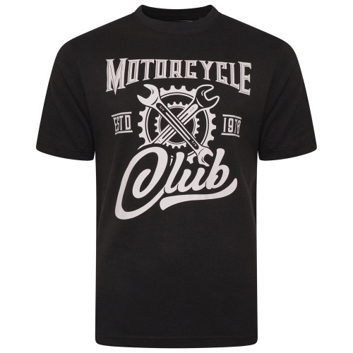 5712 Motorcycle/Cycle Print Tee Black