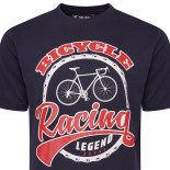 5712 Motorcycle/Cycle Print Tee Navy