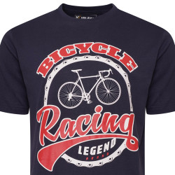 5712 Motorcycle/Cycle Print Tee Navy