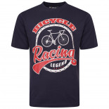 5712 Motorcycle/Cycle Print Tee Navy