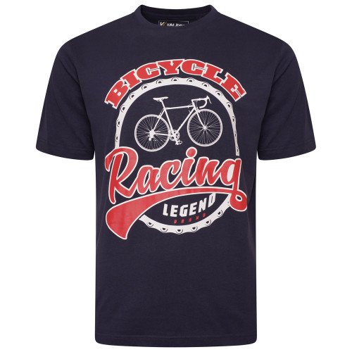 5712 Motorcycle/Cycle Print Tee Navy