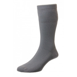 HJ Hall Cotton Soft Top Sock Grey