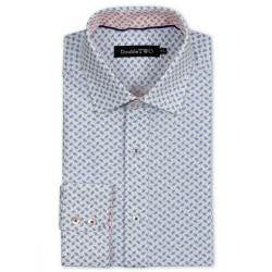 Double Two Luxury cotton leaf print shirt