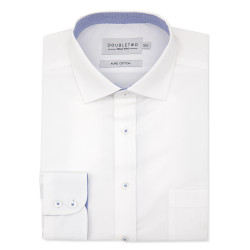 Double Two 4068 Self Designed Shirt White