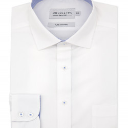 Double Two 4068 Self Designed Shirt White