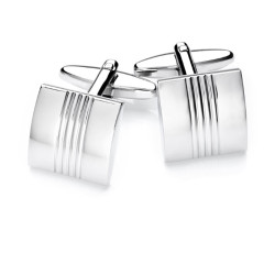 Cufflinks rhodium plated