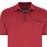 5449 - 1/4 zip polo burgundy