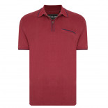 5449 - 1/4 zip polo burgundy