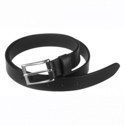 Oxford Leather Trouser Belt - 100% Genuine Leather Black