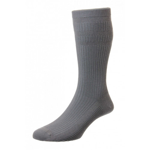 HJ Hall Cotton Extra Wide Sock Grey