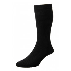 HJ Hall Cotton Soft Top Sock Black